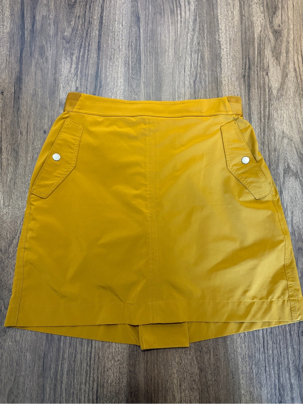 Mustard Yellow Skort with Front Pocket Flaps